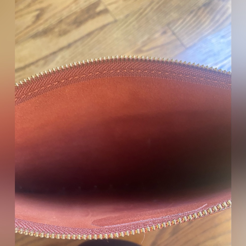 Rebecca Minkoff stud leather Lisa Pouch w/ gold hardware & tonal suede inside. - Picture 5 of 7